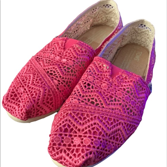 NWT Toms Pink Ombre Embroidered Shoes size 5 - Picture 4 of 5